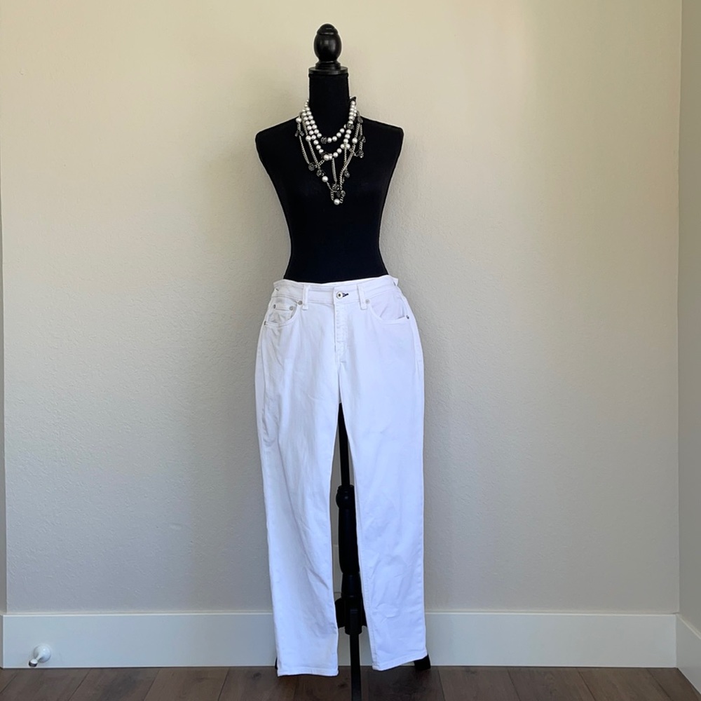 Rag & Bone Dre Low-Rise Boyfriend - White